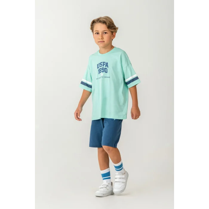 US Polo 2414-4 Erkek Çocuk Bermuda Takım