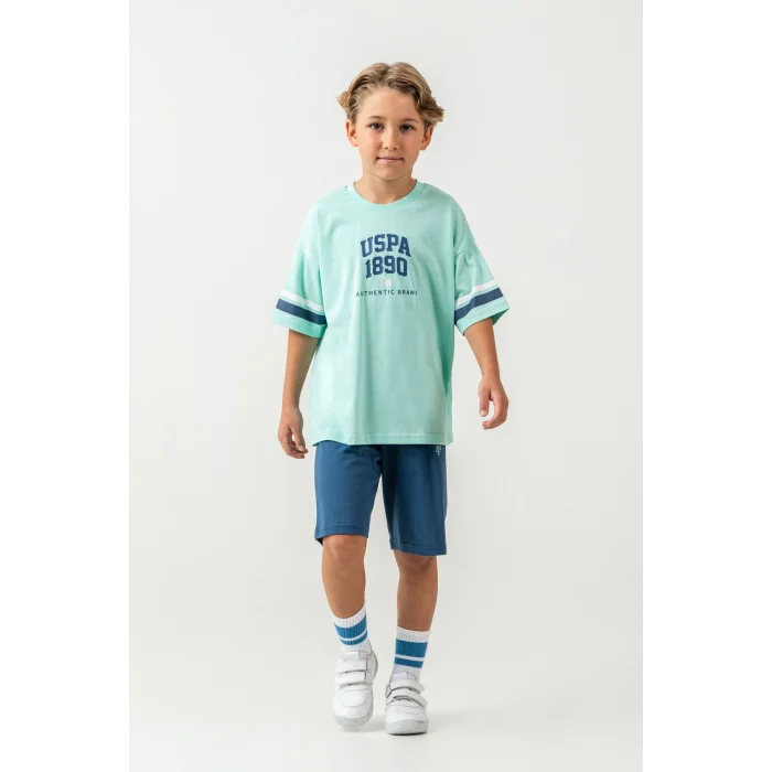 US Polo 2414-4 Erkek Çocuk Bermuda Takım