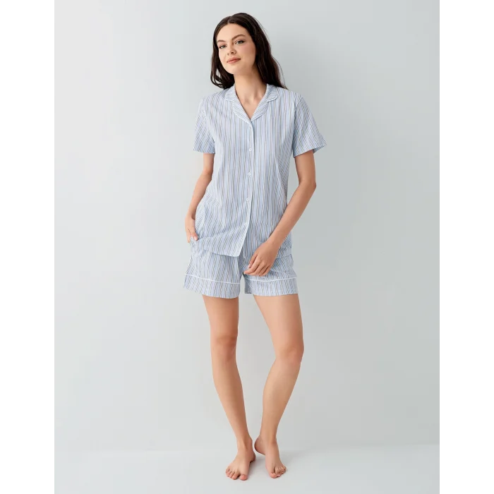 Arnetta 3601-S Kadın Gömlek Pijama Şort Takım