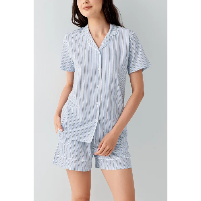 Arnetta 3601-S Kadın Gömlek Pijama Şort Takım