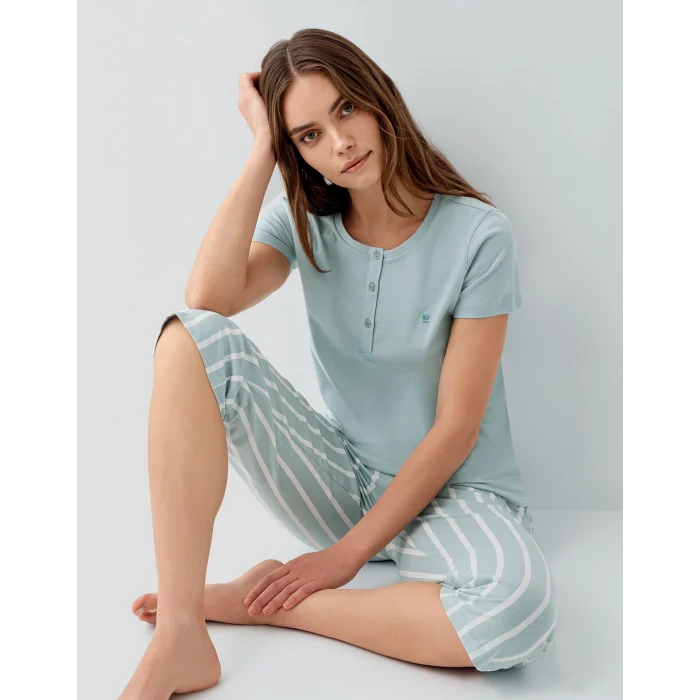 Pierre Cardin 9151-S Kısa Kol Kapri Takım