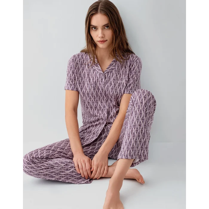 Pierre Cardin 9184-S Kadın Gömlek Pijama Takım