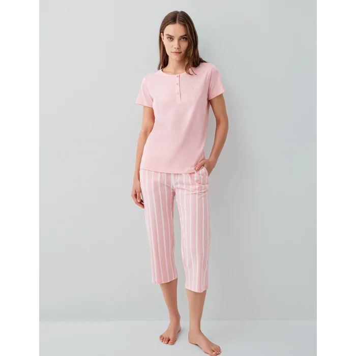 Pierre Cardin 9151-S Kısa Kol Kapri Takım