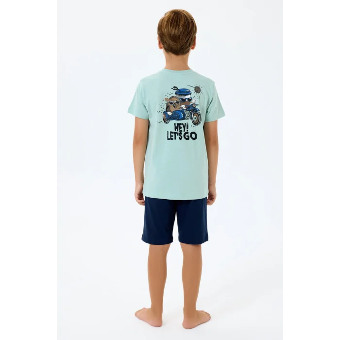 RolyPoly 3813-G Erkek Çocuk Kısa Kol Pijama Takımı