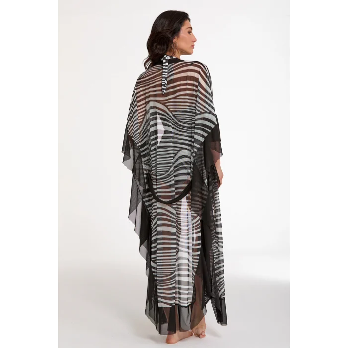 Argento 2153-3034 Kadın Kuşaklı Uzun Kaftan