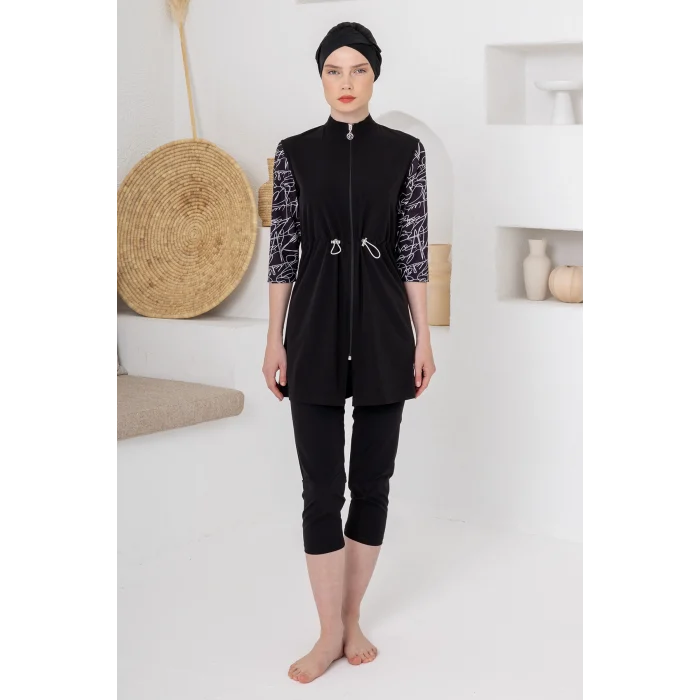 Adasea 1603 Ande Yarı Kapalı Tesettür Mayo