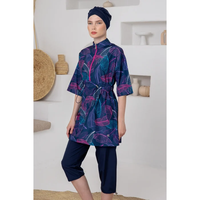 Adasea 1614 Arlot Yarı Kapalı Tesettür Mayo