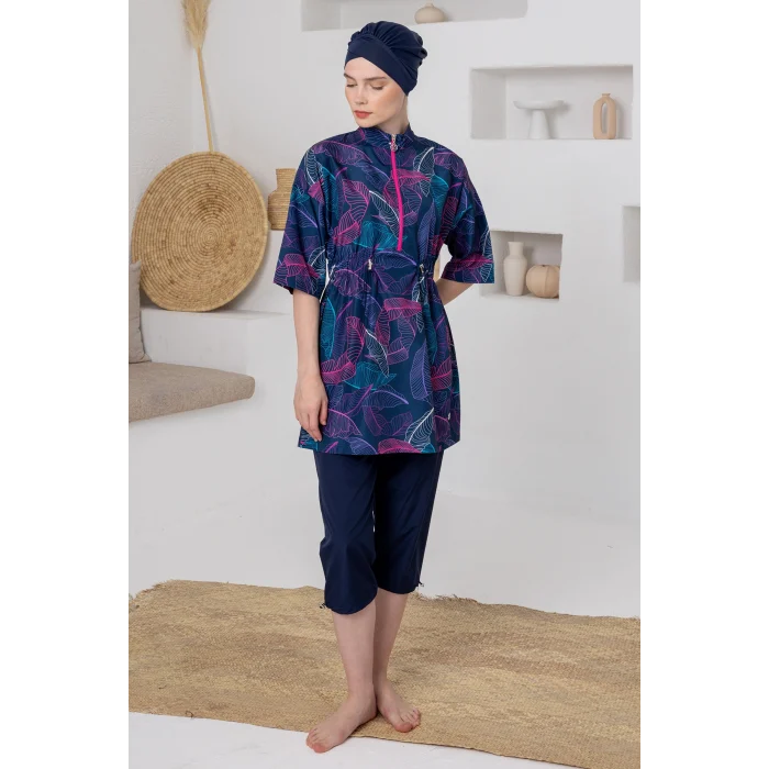 Adasea 1614 Arlot Yarı Kapalı Tesettür Mayo