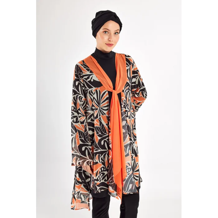 Adasea 1133 Evora Likralı Uzun Kollu Tesettür Mayo