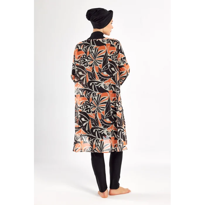 Adasea 1133 Evora Likralı Uzun Kollu Tesettür Mayo