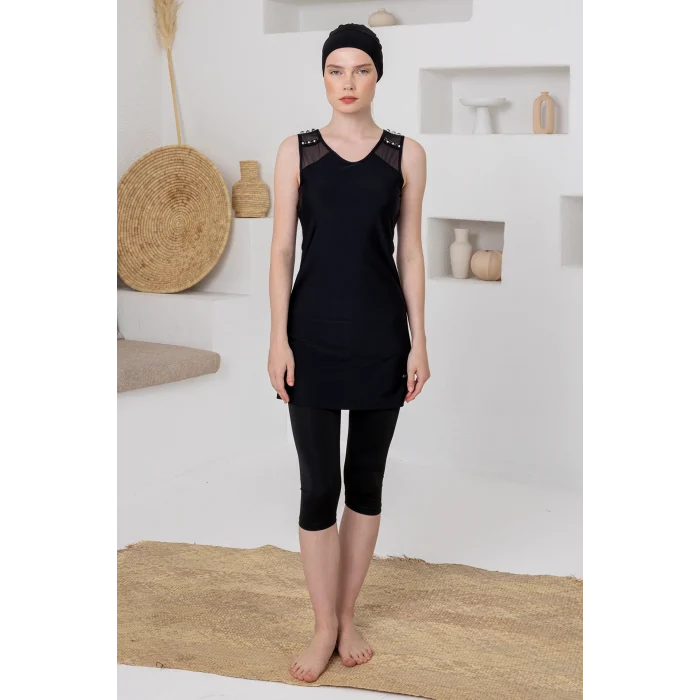 Adasea 1626 Kenna Yarı Kapalı Tesettür Mayo