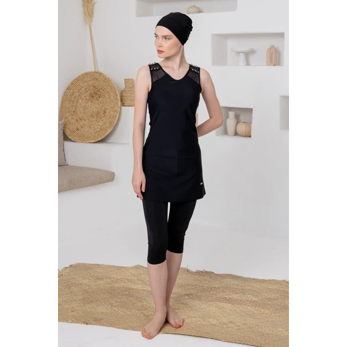 Adasea 1626 Kenna Yarı Kapalı Tesettür Mayo