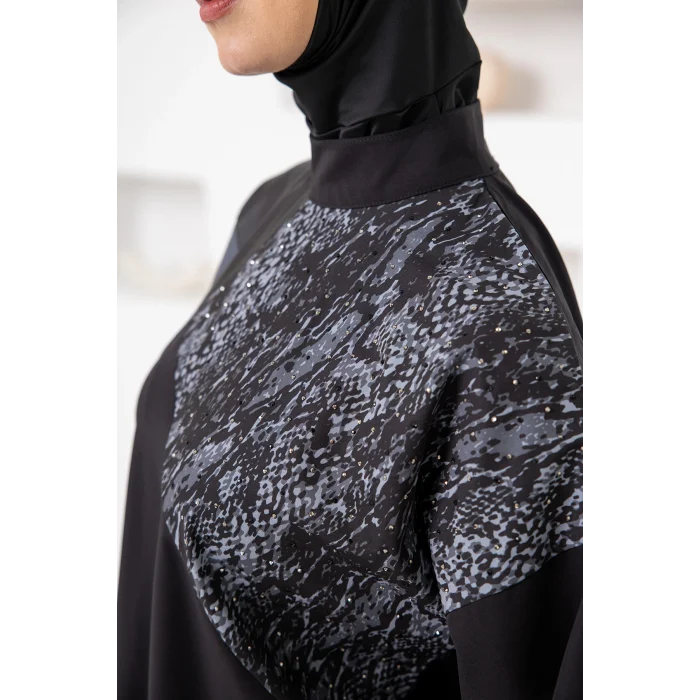 Adasea 1223-P Melody Likralı Uzun Kollu Battal Tesettür Mayo