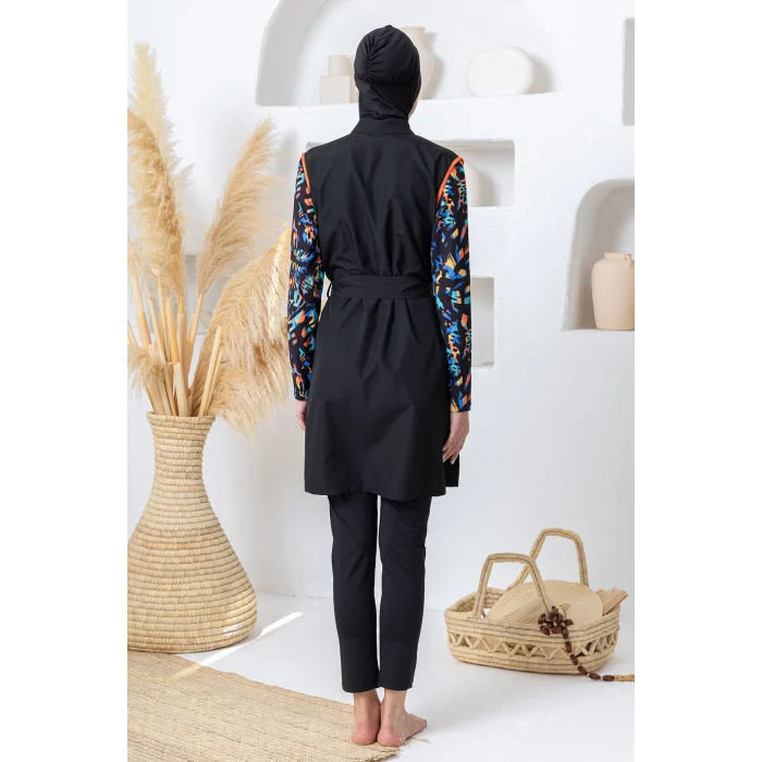 Maresiva 2309 Nuna Jileli Uzunun Kollu Tesettür Mayo