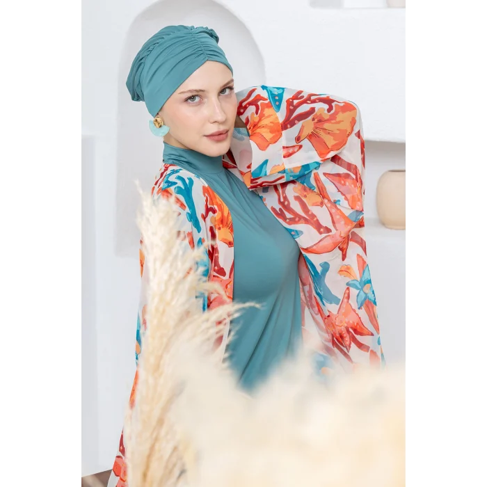 Maresiva 2113 Irene Likralı Uzun Kollu Tesettür Mayo