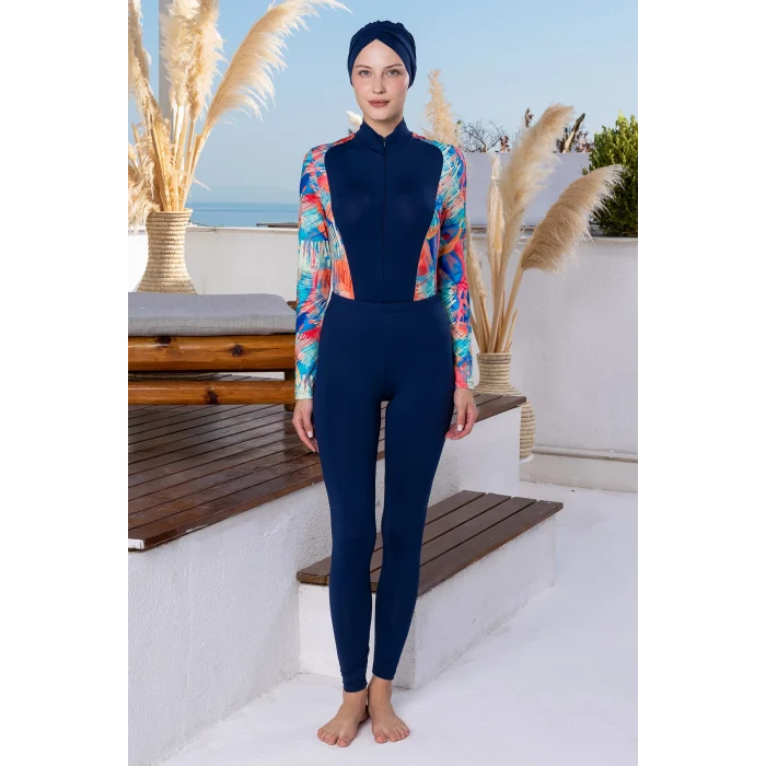 Maresiva 2110 Frendy Likralı Uzun Kollu Tesettür Mayo