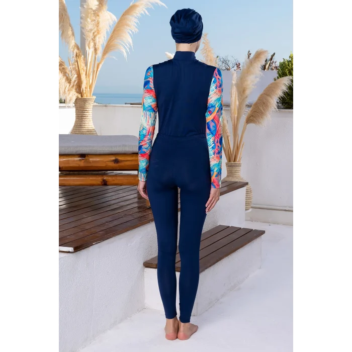 Maresiva 2110 Frendy Likralı Uzun Kollu Tesettür Mayo