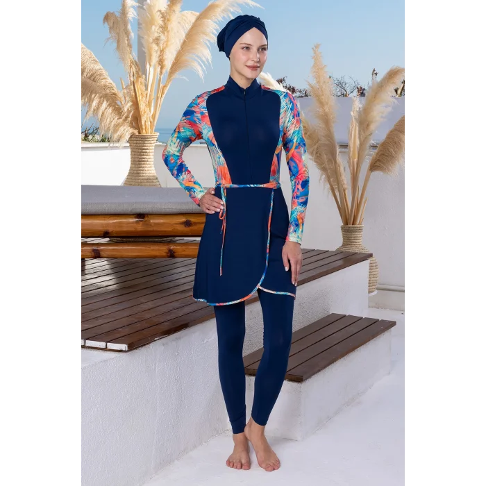 Maresiva 2110 Frendy Likralı Uzun Kollu Tesettür Mayo