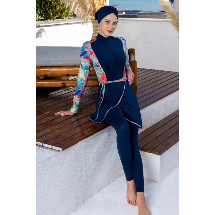 Maresiva 2110 Frendy Likralı Uzun Kollu Tesettür Mayo