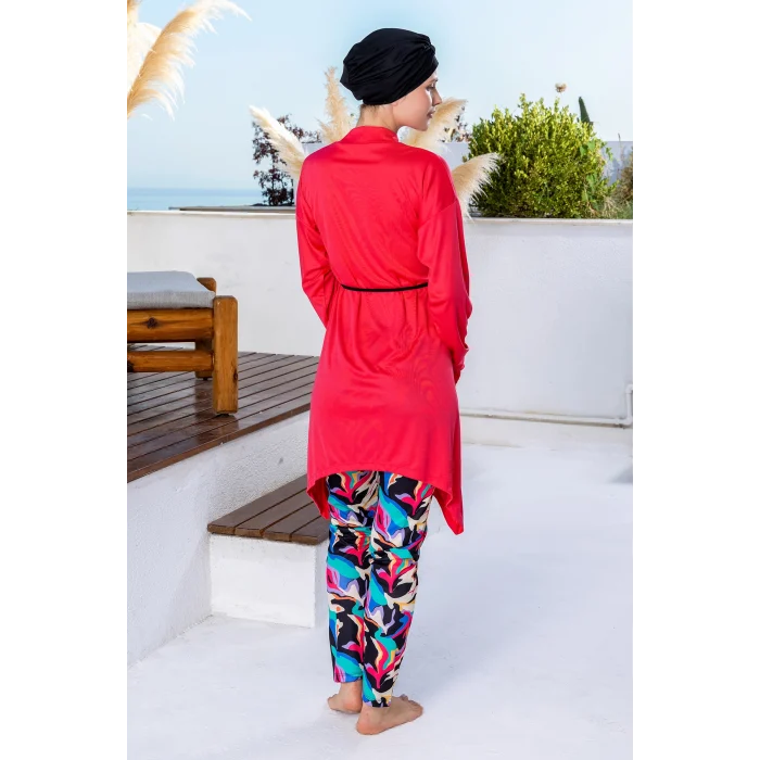 Rozamay 3117 Karena Likralı Uzun Kollu Tesettür Mayo