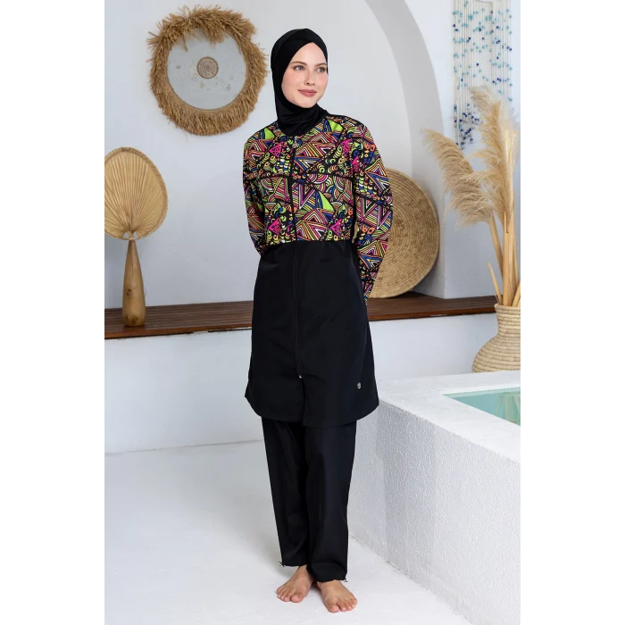 Rozamay 3507 Knox Paraşüt Uzun Kollu Tesettür Mayo