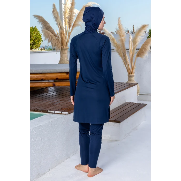 Rozamay 3130 Hila Likralı Uzun Kollu Tesettür Mayo