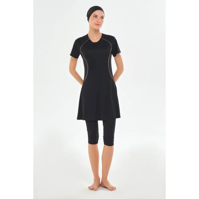 Rozamay 3606 Lalo Likralı Kısa Kollu Tesettür Mayo