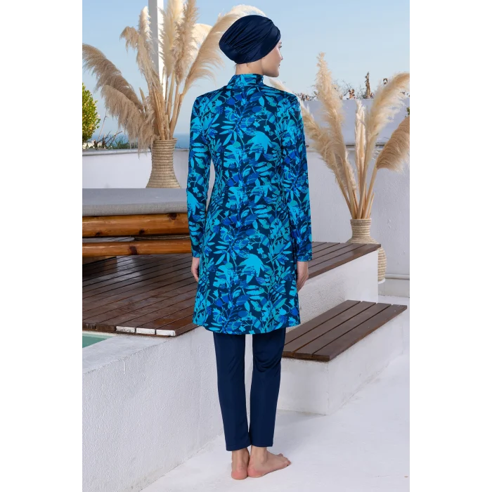 Rozamay 3105 Clere Likralı Uzun Kollu Tesettür Mayo