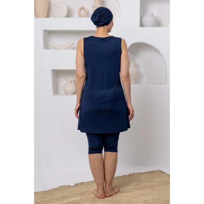 Rozamay 3806 Elowen Likralı Kolsuz Battal Tesettür Mayo