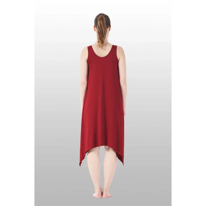 Estiva 25233 Kadın Likra Viskon Askılı  Midi Gecelik