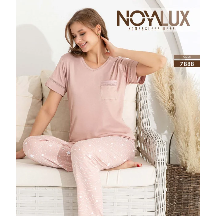 Noyalux 7888 Kadın Kısa Kollu Pijama Takımı