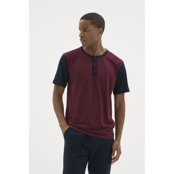 Kocabey 2205 Erkek Battal Midi Yaka Pijama Takım