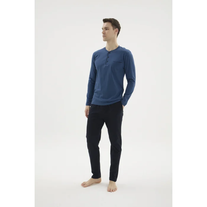 Kocabey 9250 Erkek Midi Yaka Pijama Takım