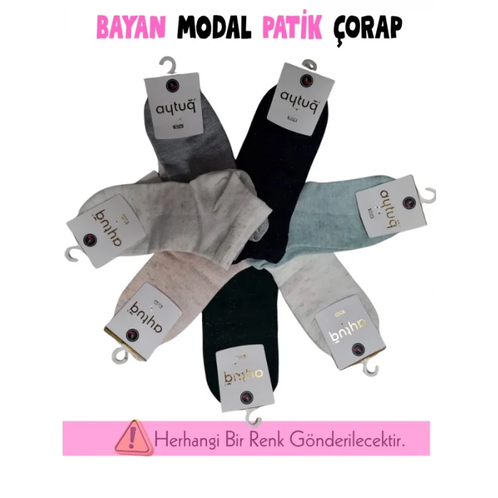 Aytuğ 39204 Kadın Simli Pamuklu Patik Çorap
