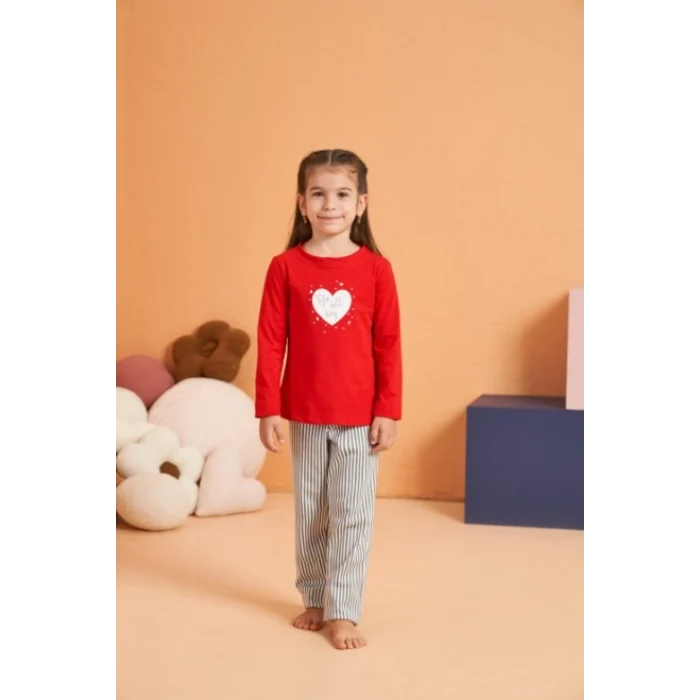 Pjs 28063 Çocuk Sıfır Yaka Pijama Takımı
