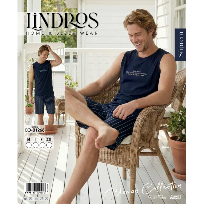 Lindros EO-01268 Erkek Sıfır Kol Süprem Şort Takım