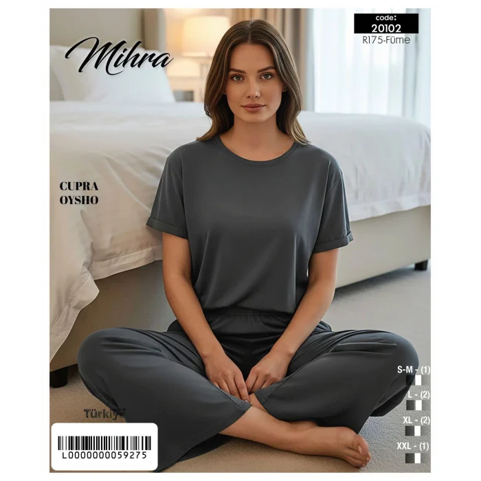 Mihra 20102 Kadın Oysho Kısa Kol Pijama Takımı