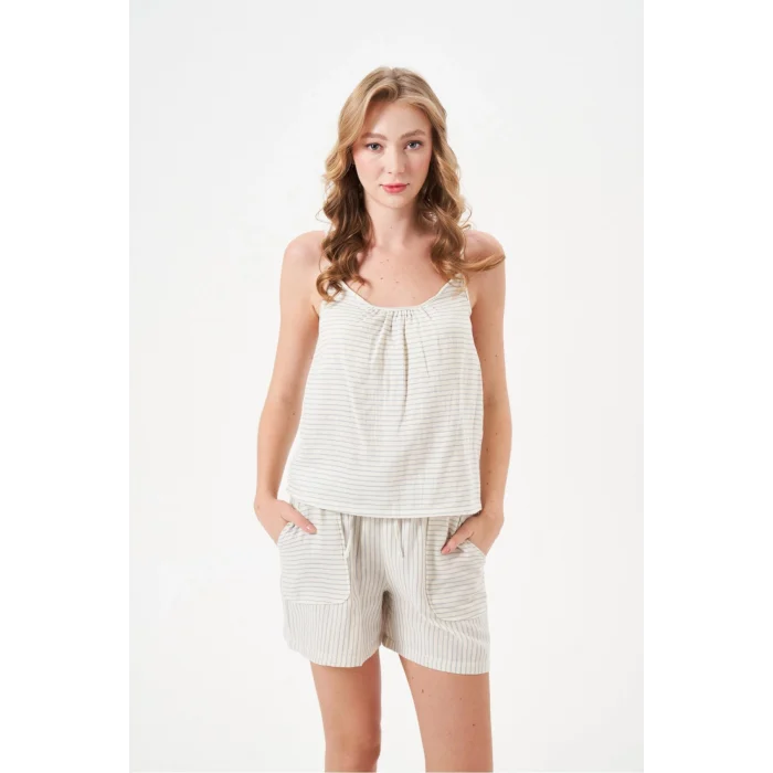PJS 29100 Kadın İp Askılı Şort Takım