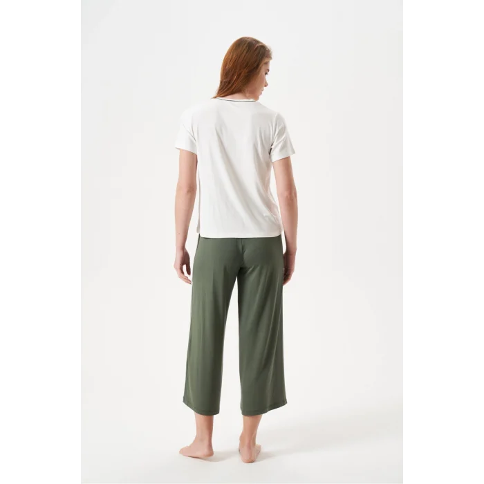 PJS 29022 Kadın Düğmeli Pijama Takım