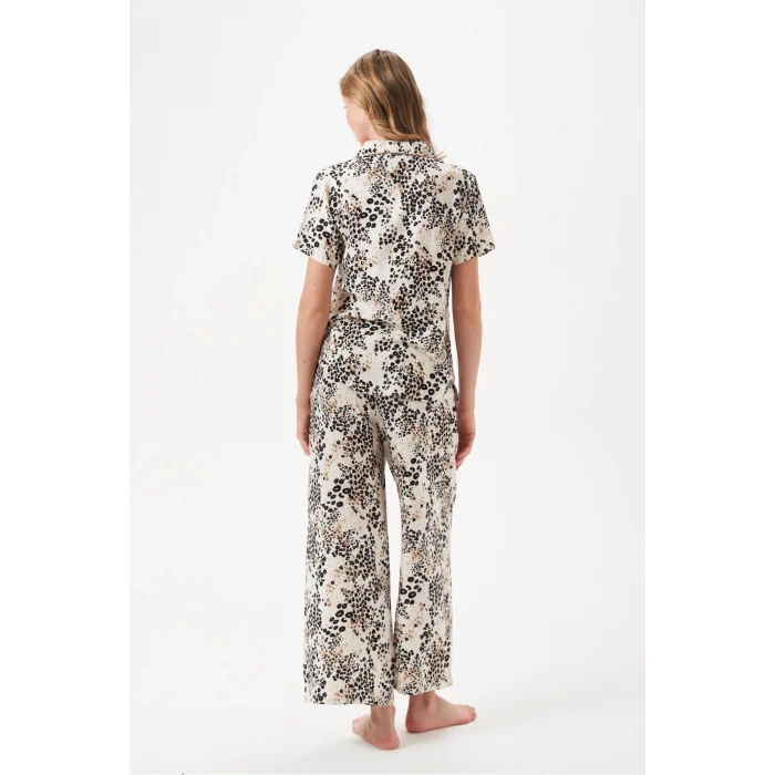 PJS 29049 Kadın Düğmeli Pijama Takım