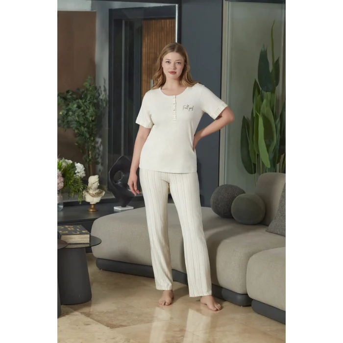 Aqua 26573 Kadın Kısa Kol Pijama Takımı