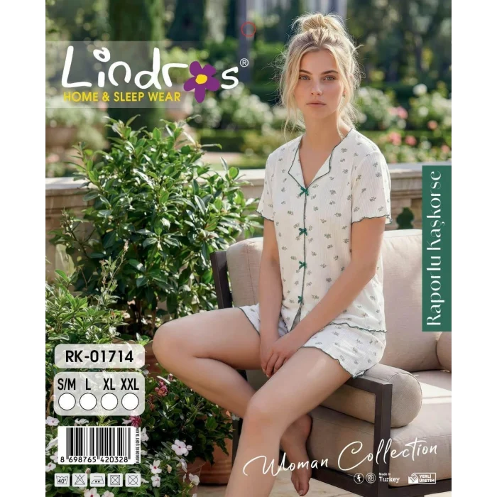 Lindros RK-01714 Kadın Kaşkorse Kısa Kol Şort Takım