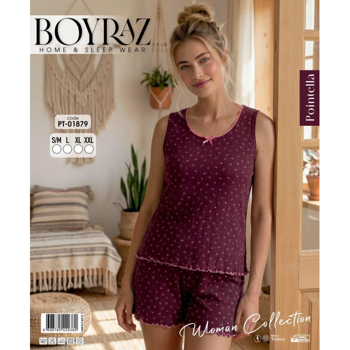 Boyraz PT-01879 Kadın Pointella Şortlu Takım