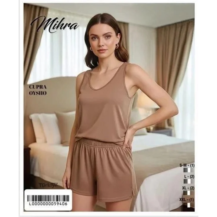 Mihra 20101 Kadın Oysho Askılı Şortlu Takım