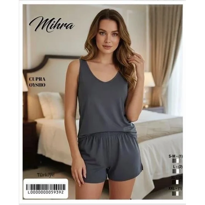 Mihra 20101 Kadın Oysho Askılı Şortlu Takım