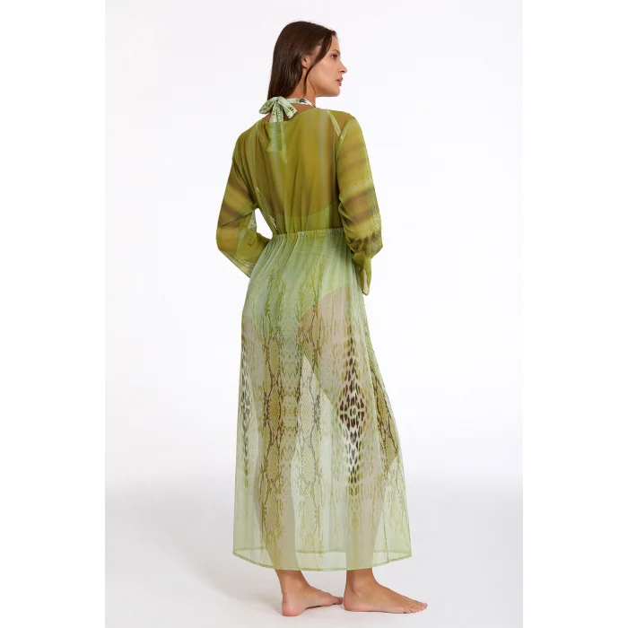 Argento 2106-3025 Kadın Önü Açık Uzun Kaftan