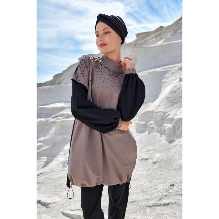 Adasea 1208 46-Keyla Uzun Kollu Tesettür Mayo