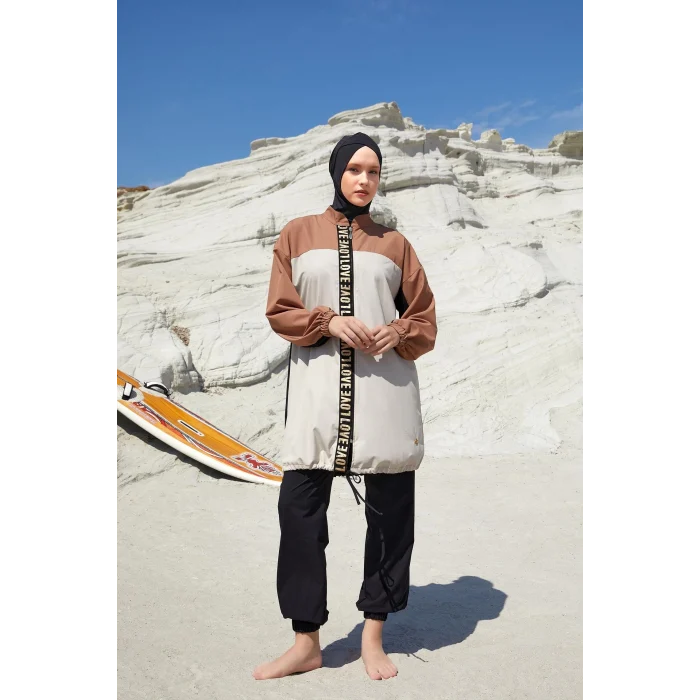 Adasea 1211 48-Pera Uzun Kollu Tesettür Mayo