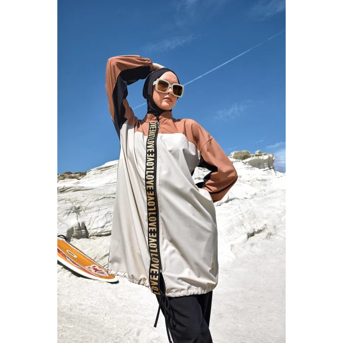 Adasea 1211 48-Pera Uzun Kollu Tesettür Mayo