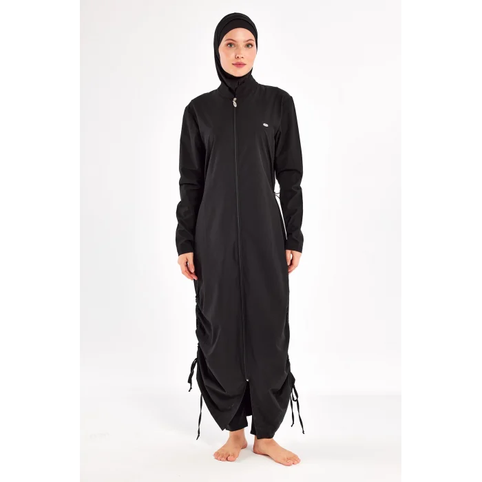 Adasea 4065-P Sophia Battal Uzun Kollu Tesettür Mayo